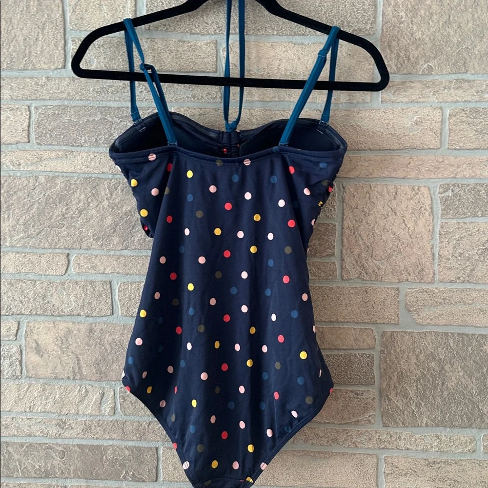 Boden Sardinia Navy Polka Dots Swimsuit 6R